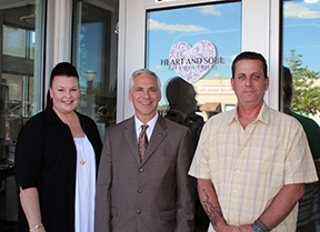 Heart & Soul Gift Boutique owners with mayor